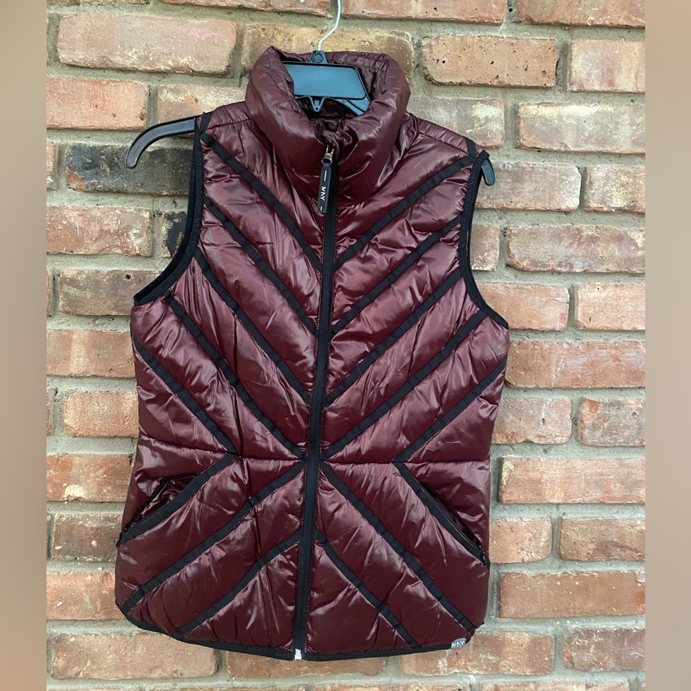 Marc New York Maroon Quilted Vest - Small